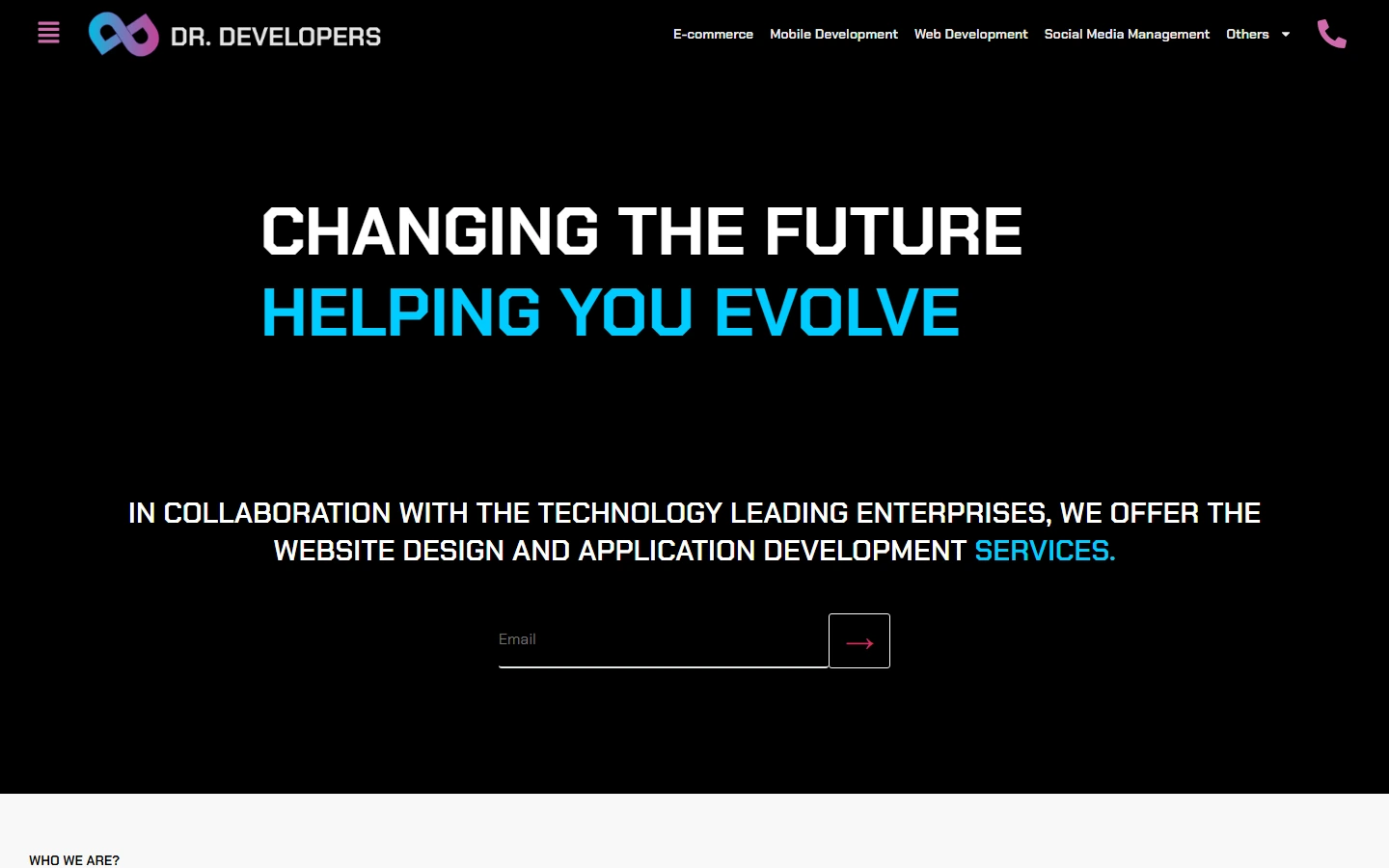 DR Developers website screenshot
